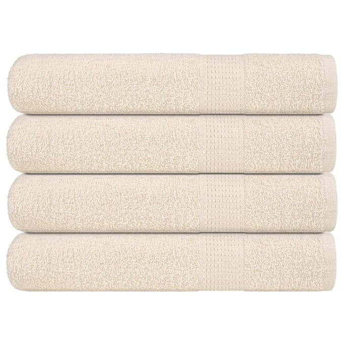 vidaXL - Saunahanddoeken - FROGN - 4 - st - 80x200 - cm - 360 - g/m² - crème