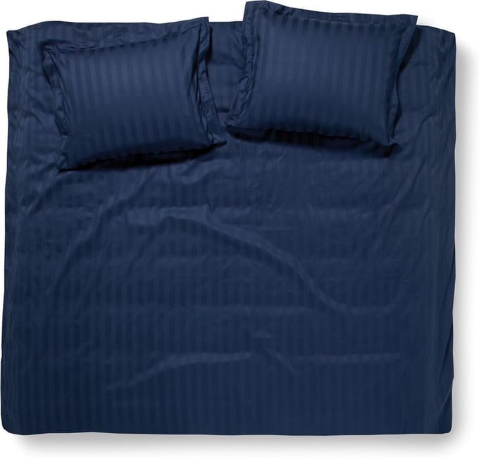 Damai Linea - Dekbedovertrek - 240x200/220 cm - Lits-jumeaux - Indigo + 2 kussenslopen 60x70