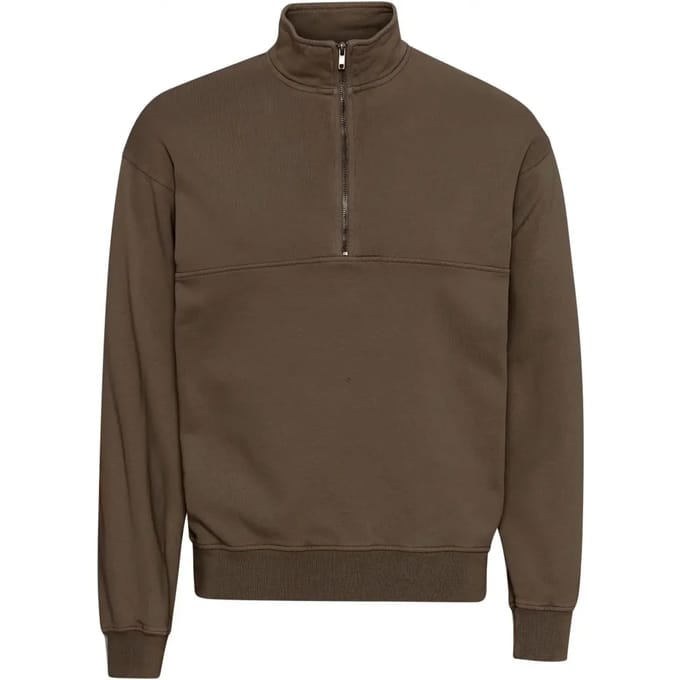 Sweatshirt 1/4 rits Colorful Standard Organic cedar brown
