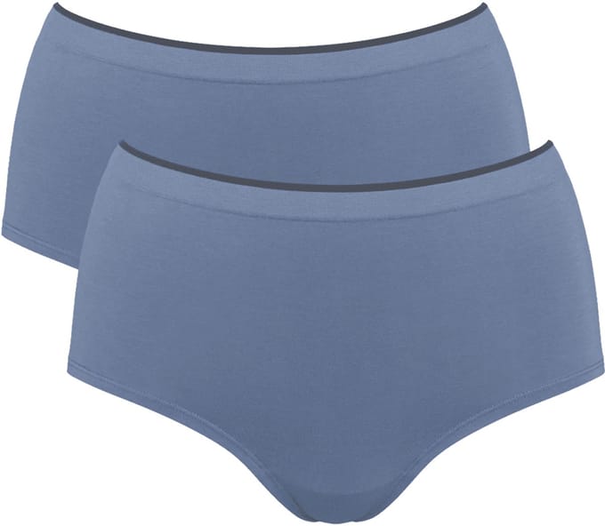 Sloggi Women GO Sense Highwaist (2-pack) - dames slip - middenblauw