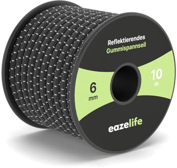Reflecterend Rubber Touw - Weerbestendig en Elastisch (6 mm x 10 m)