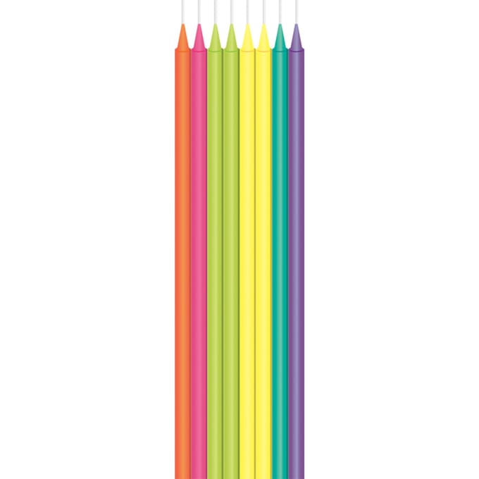 Haza Original Verjaardagskaarsjes Bright 15,5 Cm 16 Stuks