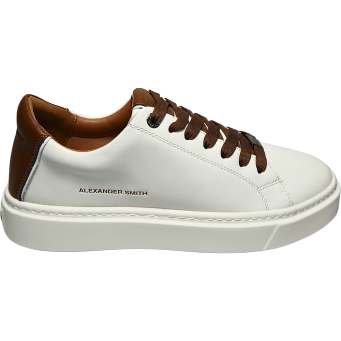 albbldm-9010-wdn Alexander Smith Wit leder voor heren