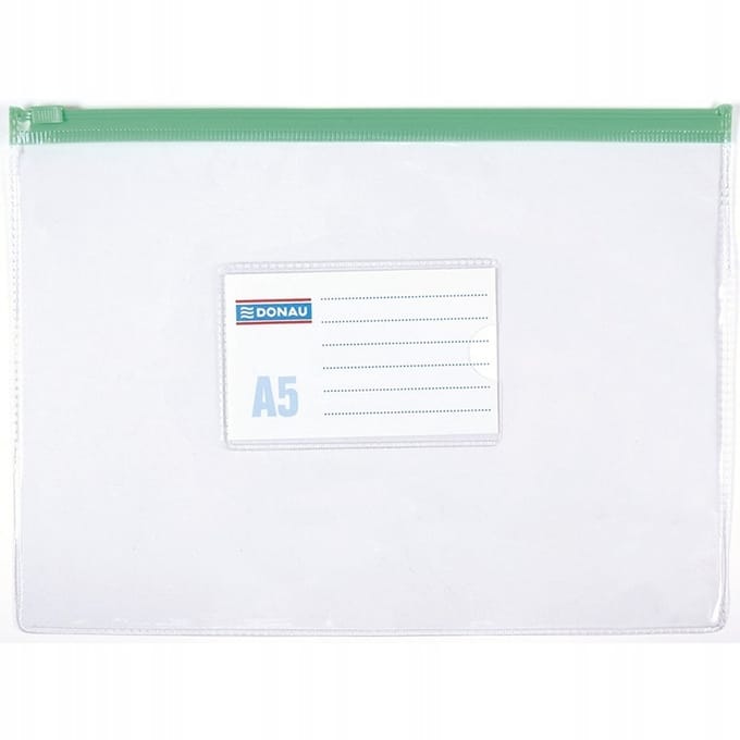 Donau A5 Documentenhoes met Rits - Transparant PVC