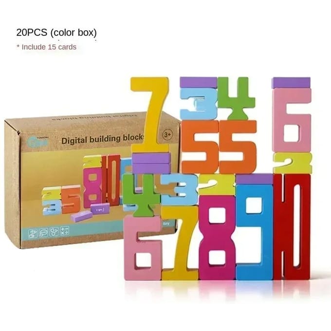 3D Digitale Puzzel Stapelblokken Balansspel Educatief Bouwstenen Speelgoed voor Kinderen Kinderen yellow