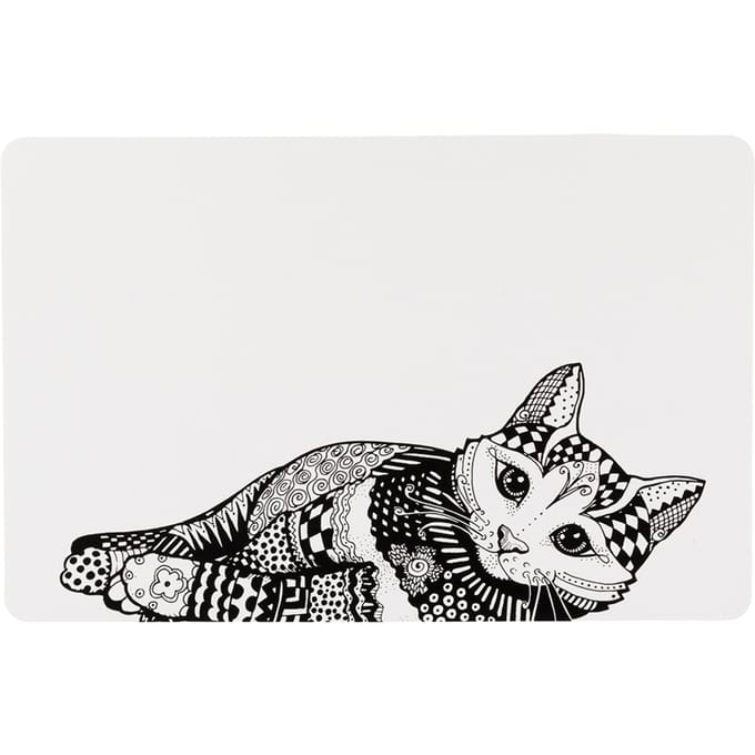- L 44 × B 28 cm - Trixie Voerbakplacemat Kat
