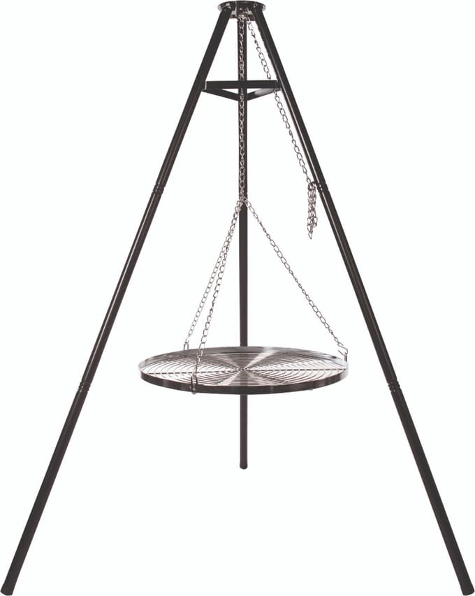 RedFire BBQ Tripod - Food&Fire - Driepoot met Rooster - Zwart - Staal - Ø65 cm