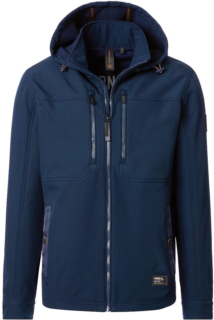Casa Moda Softshell Jas Met Stretch En Afneembare Capuchon - L