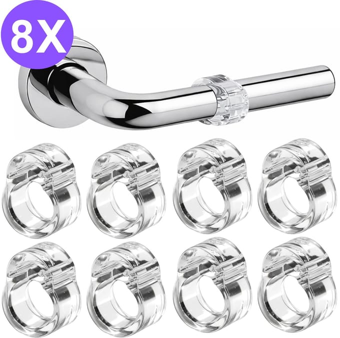 Amido® - Deurstopper - 8 Stuks - Transparant - Siliconen - Deurstop - Muur bescherming