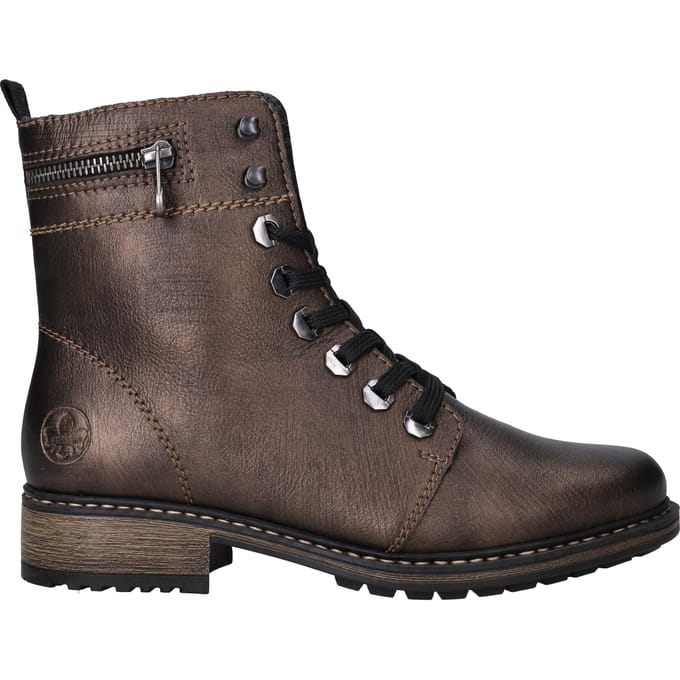 Rieker dames veterboot - Brons - Maat 36