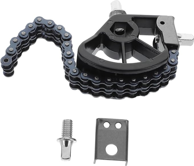 Drum Pedaal Ketting - Bas Drum Onderdeel - Verbeterde Drumervaring - Stevig Ijzer Staal - 19cm Lengte - Zwart