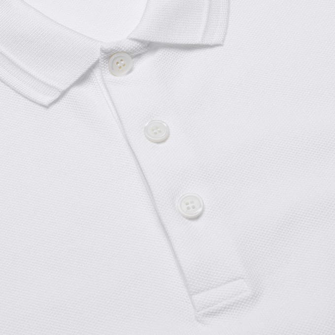 Wit poloshirt met Burberry-monogramborduursel