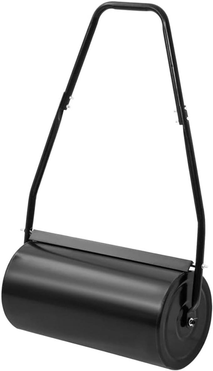 Gazonroller met Handvat - Tuinroller - Gras Egaliseren - Grote Vulcapaciteit - 42 L - Zwart