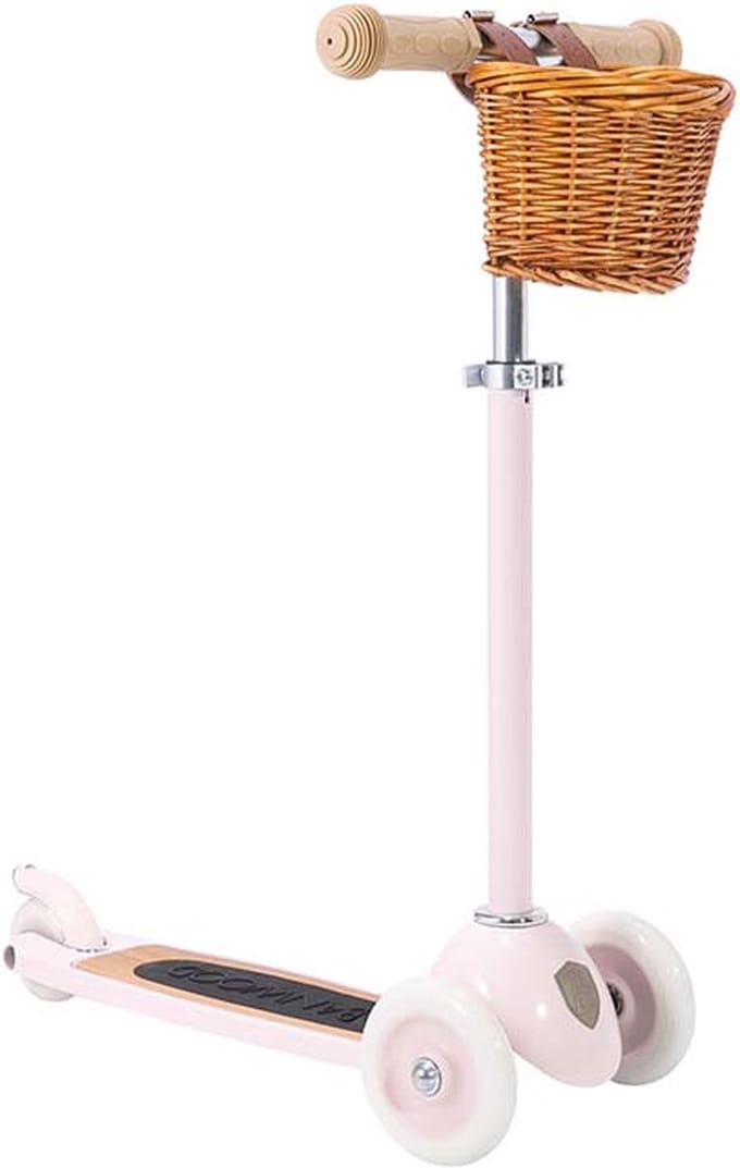 Banwood Scooter - Pink - Roze - Step met mandje - Kinderstep - Vintage step - 3-6 jaar