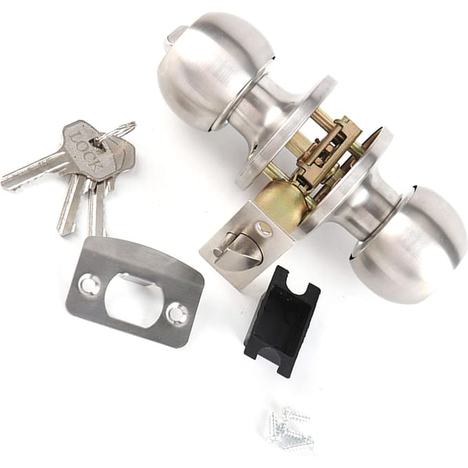 Buisvormig slot 3-polig roestvrij staal geprefabriceerd huis kogel deurklink slotset gray