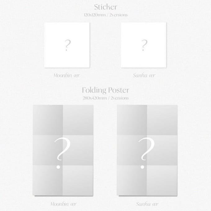 MAANBIN & SANHA(ASTRO) WIEROOK(Moonbin-versie. / Sanha ver.) SANHA Ver._NO POSTER white