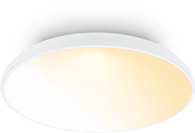 BRILONER Competo - LED Plafondlamp - dimbaar - CCT - met afstandsbediening - melkachtig lichtvlak - Ø48cm - wit