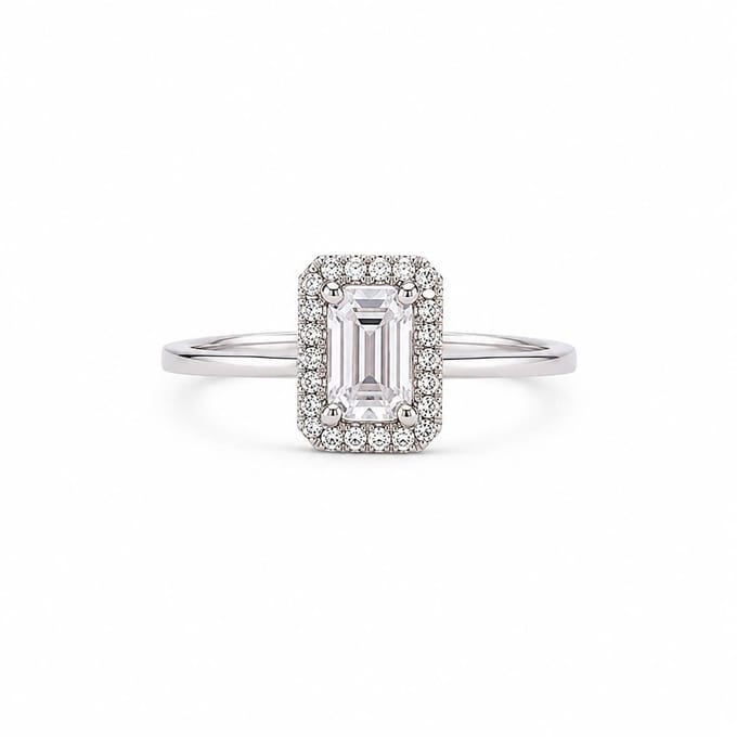 ring met witte zirkonia steen