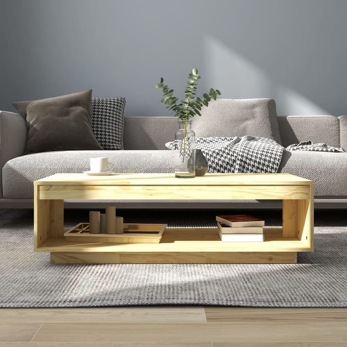 vidaXL - Salontafel - 110x50x33,5 - cm - massief - grenenhout