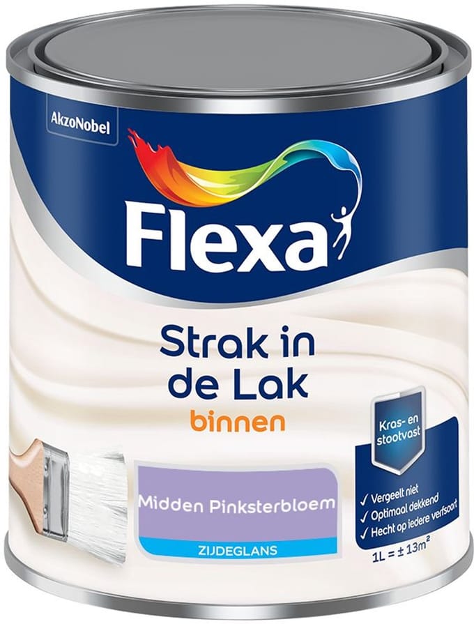 Flexa - Strak In De Lak Binnenlak Zijdeglans - Midden Pinksterbloem - Mengverf - 1 L