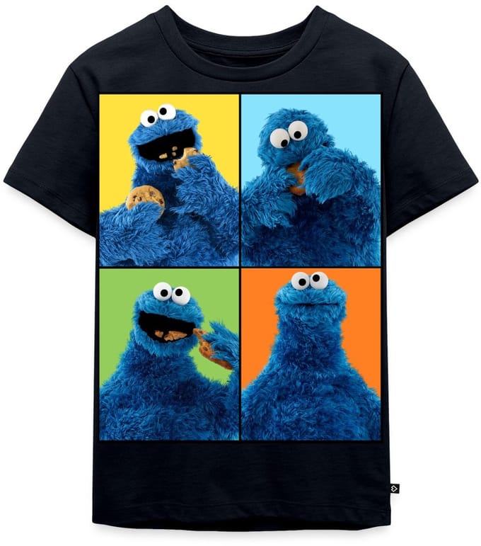 Sesamstraat Koekiemonster Kunst Premium T Shirt Kinderen