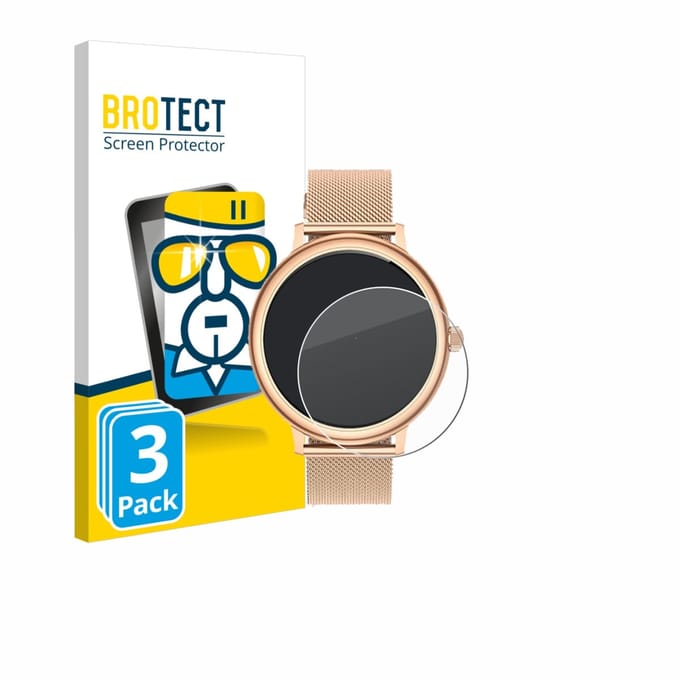 BROTECT - Glas Screenprotector voor Ruxingx AK98 1.19" - Gehard Beschermglas 9H 3 Stuks