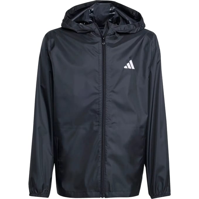 Adidas Rain Jacket Jassen Kinder - Zwart - Maat 159 - 164 CM - Poly Mesh