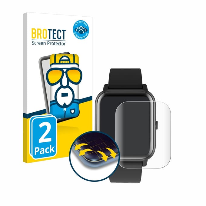 BROTECT - Screenprotector voor Blackview R30 - Folie Beschermfolie transparant volledig dekking - 2 Stuks