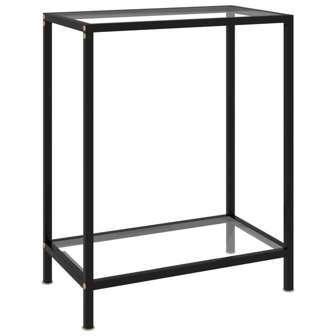 vidaXL - Wandtafel - 60x35x75 - cm - gehard - glas - transparant