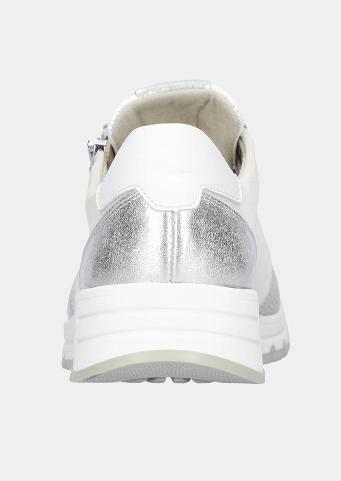 Sneakers met ritssluiting - grijs / wit - Gr. 5,5 van Goldner Fashion