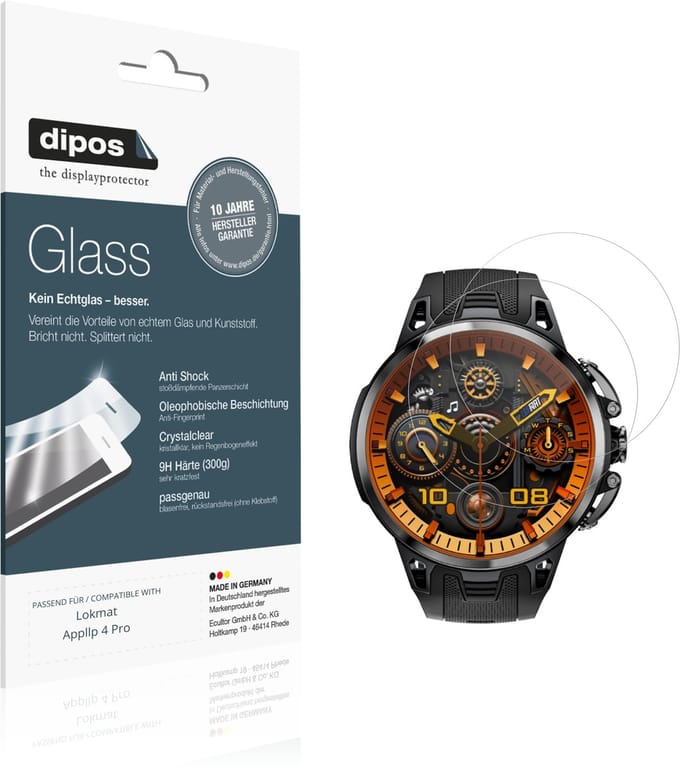 dipos – 2x Pantserfolie geschikt voor Lokmat Appllp 4 Pro | 9H Screenprotector