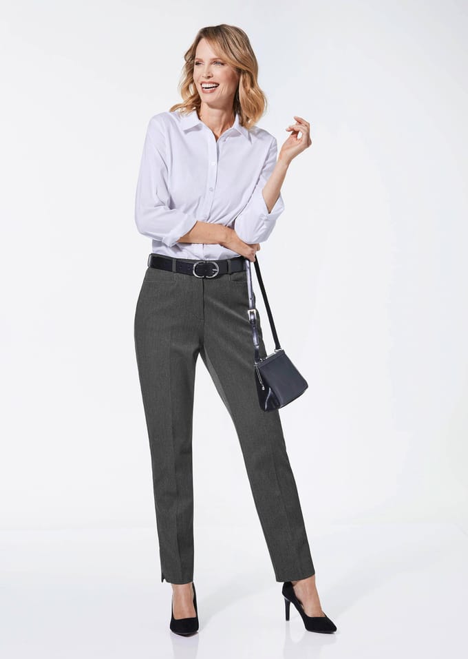 Elastische broek Adelina van Scheiter - antraciet - Gr. 40 van Goldner Fashion