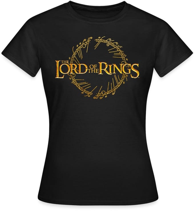 The Lord Of The Rings Logo En Ring Inscriptie T-Shirt Dames