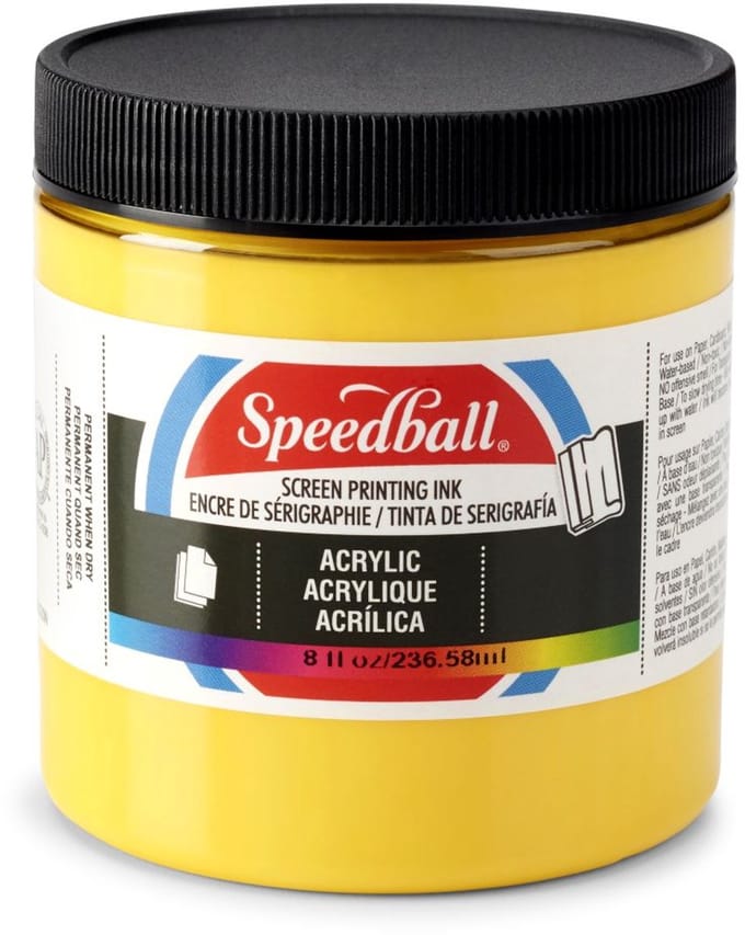 Acrylic ink medium yellow screen printing - Speedball