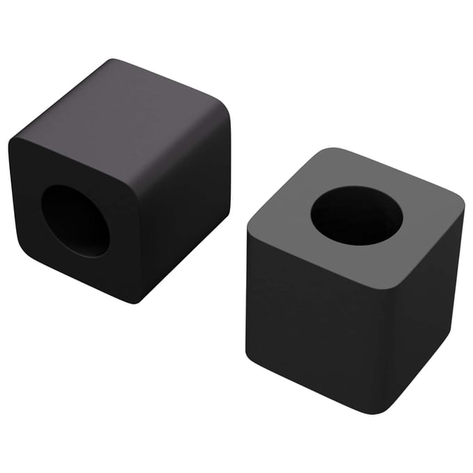 vidaXL Ladehouder 2 pcs Zwart 15 x 15 x 15mm PP Copolymeer