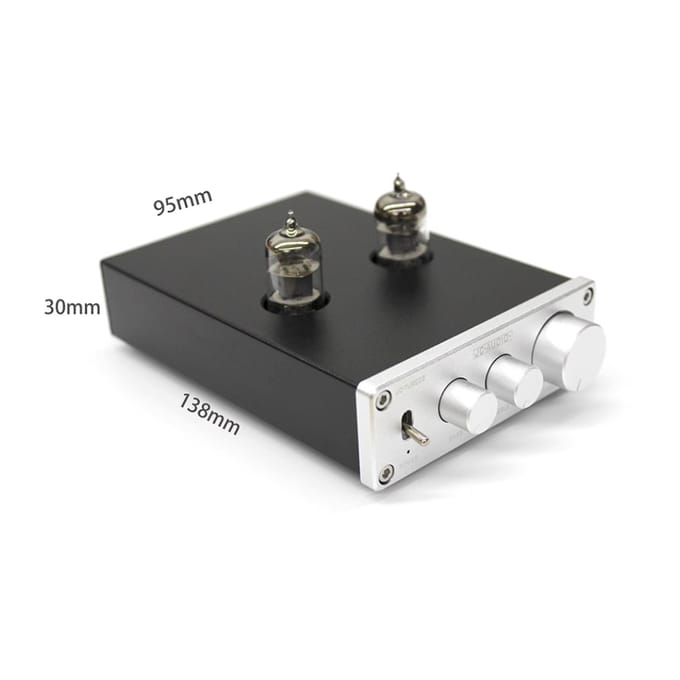 JC-AUDIO TUBE05 BT Décodeur Préamplificateur à tube Décodeur audio Récepteur audio BT avec préampli à tube US argenté