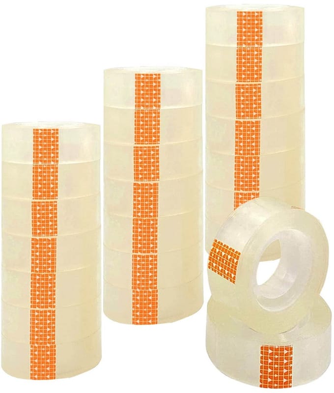 Transparante Plakband - 24 Rollen - 18mm Breed & 35m Lang - Kantoorbenodigdheden