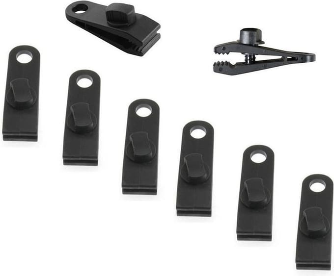 Zeilklemmen - 12x - kunststof - zeilclips voor afdekzeilen