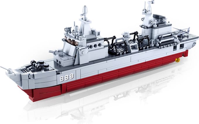Sluban ModelBricks Bevoorradingsschip bouwspeelgoed boot – Constructiespeelgoed modelbouw – bouwdoos met 457 bouwstenen – M38-B0701 vanaf 8 jaar