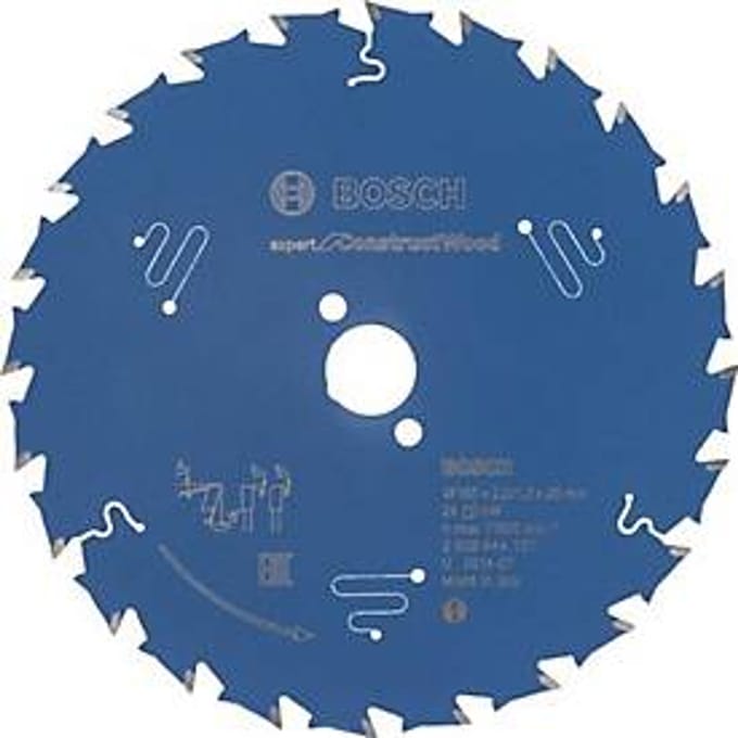 Cirkelzaagblad AD 165mm Z.24 WZ Bohr.20mm Schnitt-B.2mm HM BOSCH