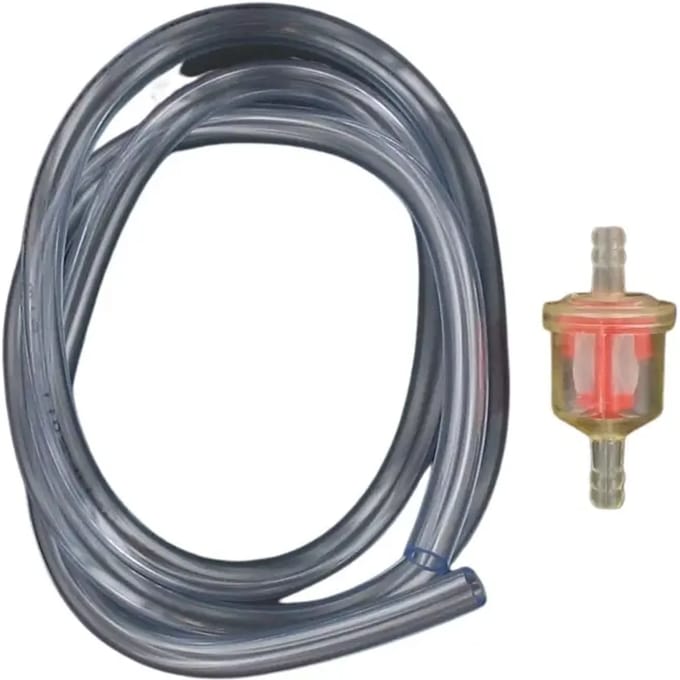 Heldere brandstofslang + conische brandstoffilterkit Brazoline 5x8 D6