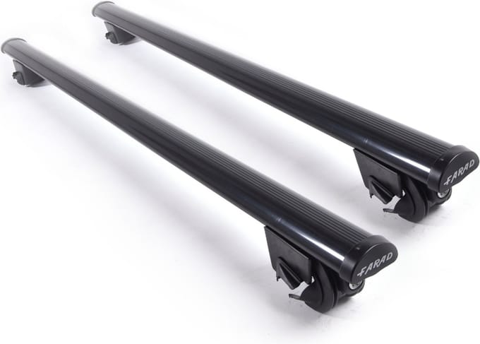 Dakdragers geschikt voor Kia EV9 vanaf 2023 open dakrailing - Staal breed - 75kg Laadvermogen - Merk Farad