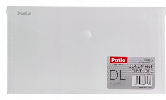 Patio Documentenmap DL Transparant Paars - Stevig met Sluiting