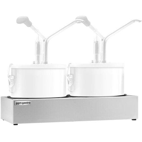 GGM Gastro Edelstahlgestell - passend für Saucenspender SSMBH4 - 2x 4 Liter