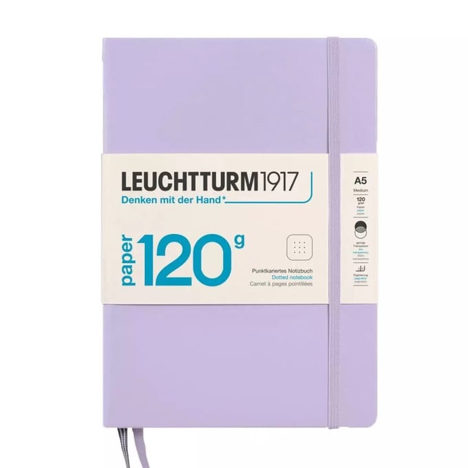 Leuchtturm1917 notitieboek - 120 grams - medium A5 notitieboek - dotted - lilac