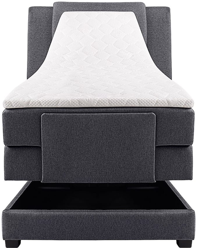 Vente-unique Boxspringbed stof antracietgrijs 100 x 200 cm