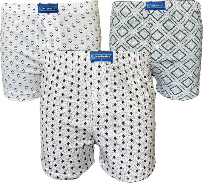 Embrator 3-pack mannen Boxershort Loose Fit katoen M