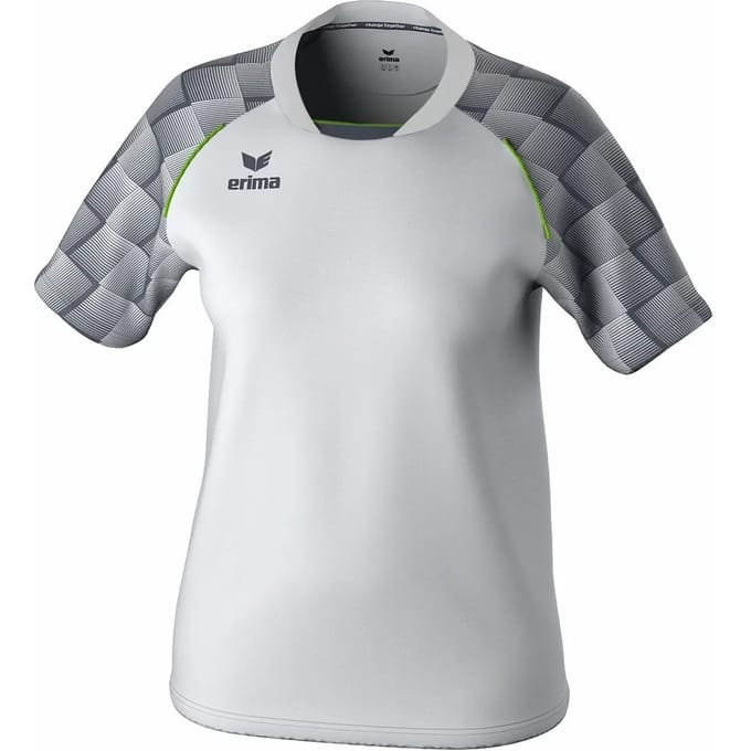 Erima Evo Star Shirt Korte Mouw Dames - Wit / Slate Grey | Maat: 42