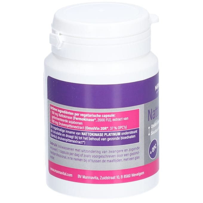 Mannavital Nattokinase platinum 90 Vegetarische capsules