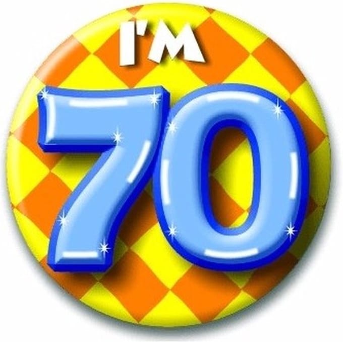 Paper Dreams Button 70 jaar - 55mm